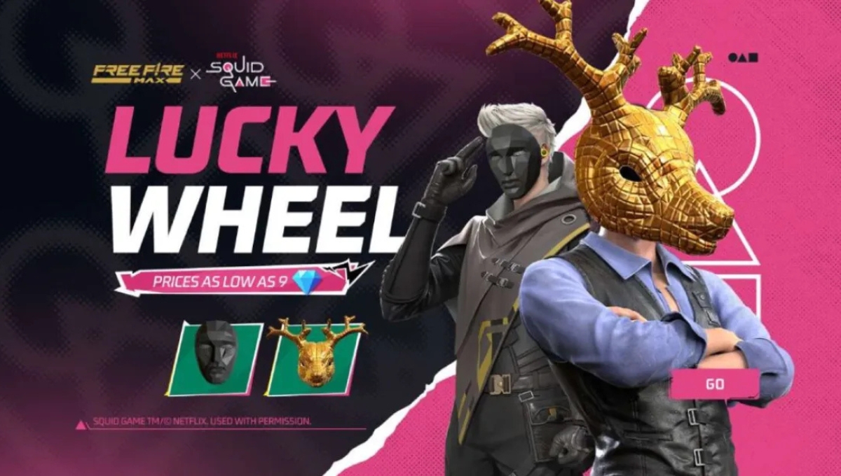 Free Fire Lucky Wheel, सिर्फ 9 डायमंड्स में पाइए VIP रिवॉर्ड्स और स्क्विड गेम मास्क