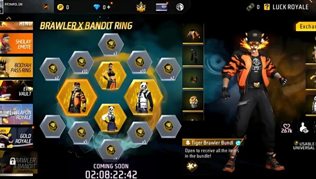 Brawler x Bandit Ring Event Free Fire 2025: जानें पूरी जानकारी और मज़ेदार इनाम