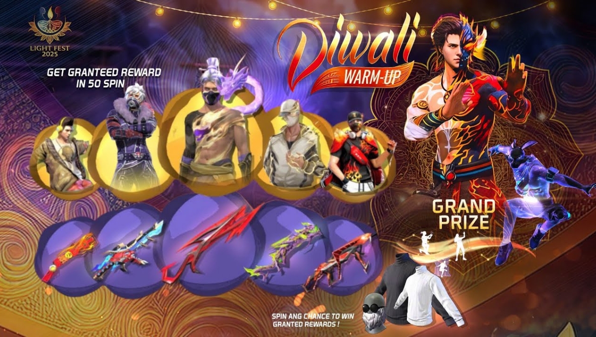 Garena का धमाका: Free Fire Diwali Reward 2025 में पाएं 50X डायमंड्स और एक्सक्लूसिव बंडल्स