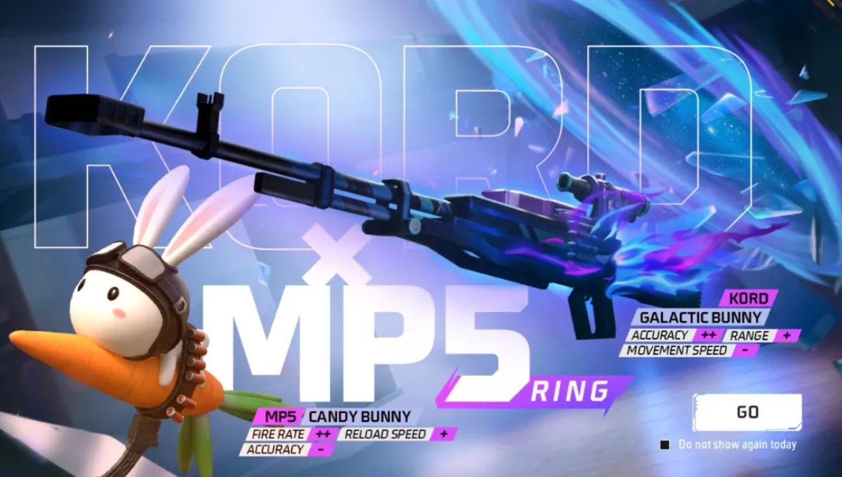 Free Fire MAX में धमाका, Kord x MP5 Ring Event से पाएं Galactic Bunny और Candy Bunny स्किन्स फ्री में