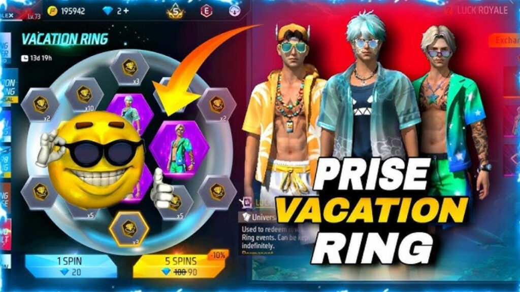 Free Fire Vacation Ring Event
