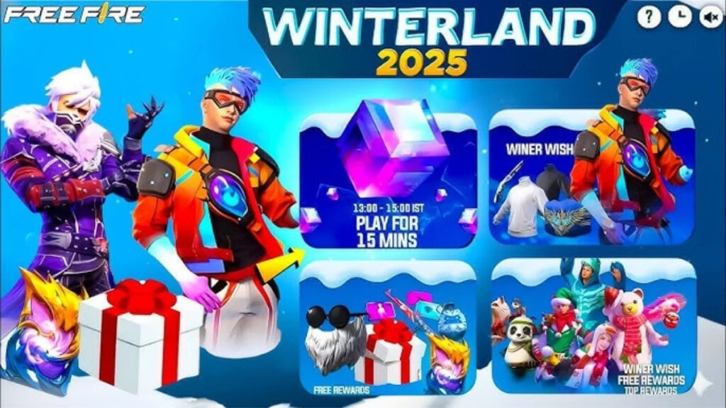 Free Fire Winterlands Event Rewards