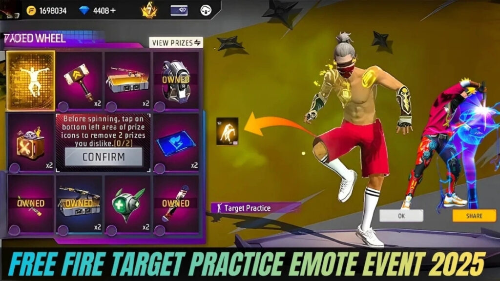 Free Fire Target Practice Emote Event