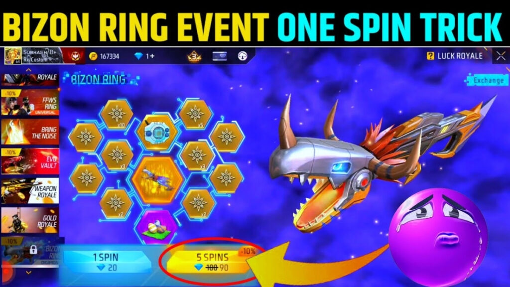 Free Fire Digimon Bizon Ring