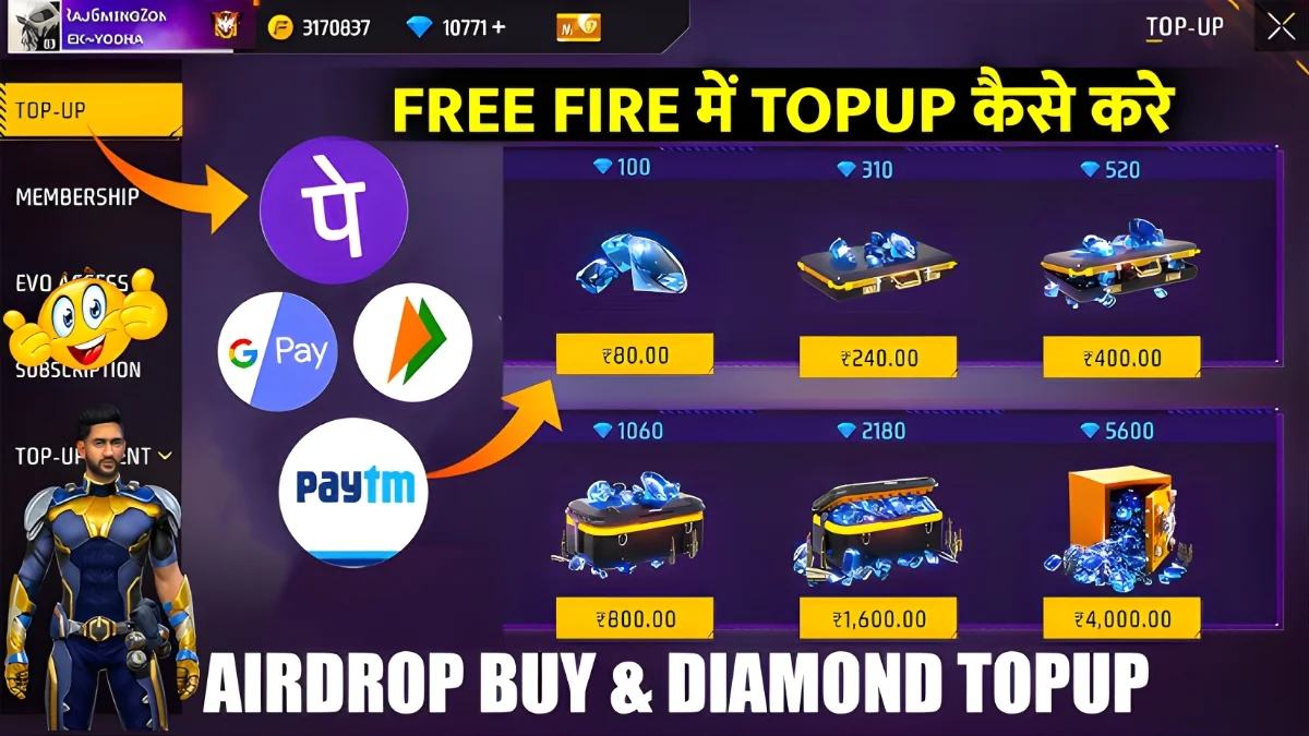 Free Fire Top-Up Offer 2025: 100 DM में VIP Bonus Head Bundle Free