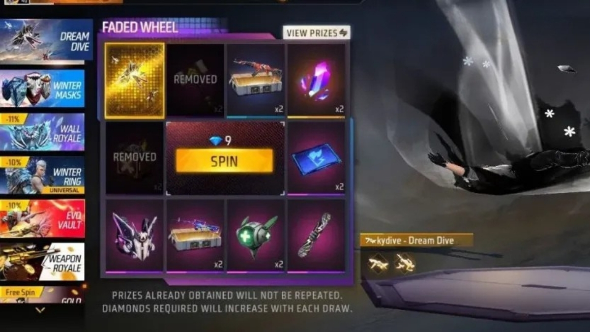 Free Fire Dream Dive Event 2025