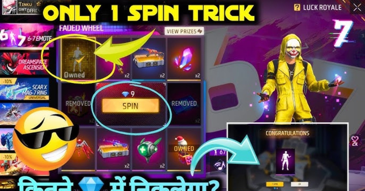 6-7 Emote Event One Spin Trick 