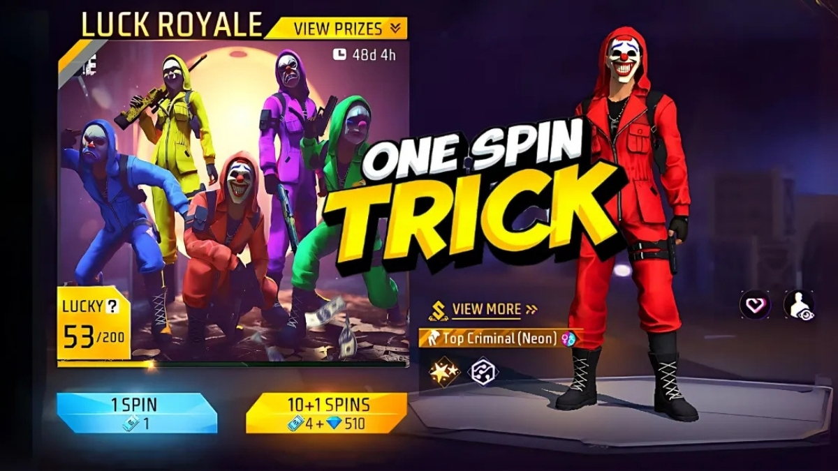 Free Fire Premium Bundle One Spin Trick 
